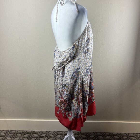 A. Byer Dress Juniors Size 11 Halter Neck Paisley Lightweight - Picture 4 of 14